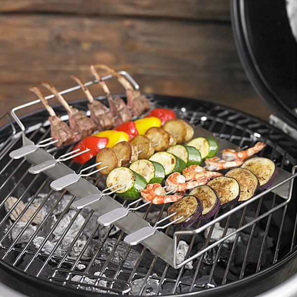 Corbeille avec 6 Brochettes Inox Rösle