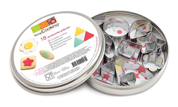 Boîte de 18 Emporte-pièces inox Scrapcooking