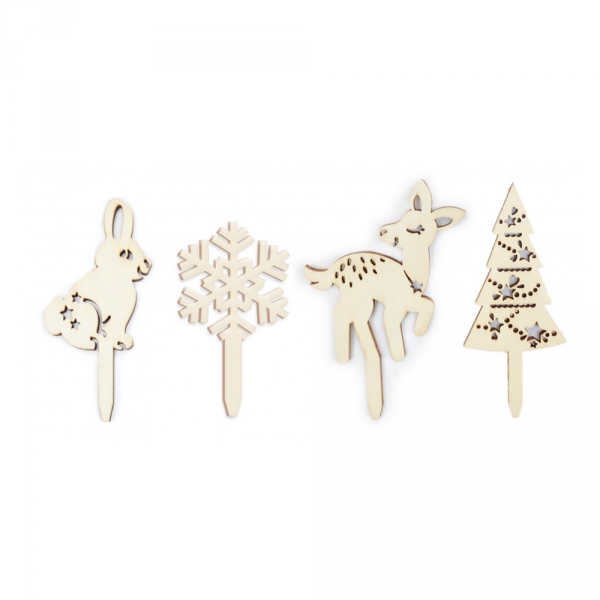 Décors Bois pour Gâteau et Bûche de Noël Scrapcooking