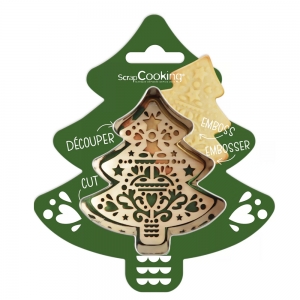 140x140 - Découpoir Embossoir Sapin Scrapcooking