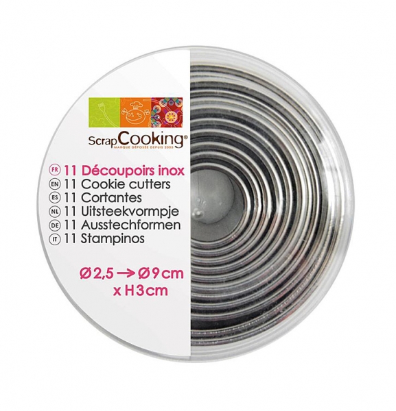 Set de 11 Découpoirs Inox Scrapcooking