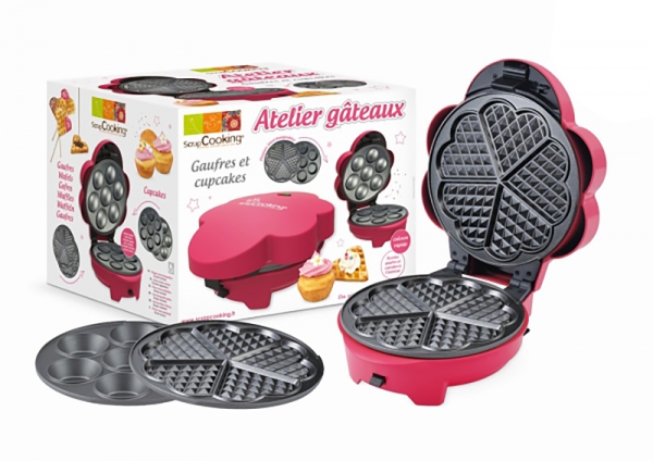 Gaufrier cœur et cupcakes Scrapcooking