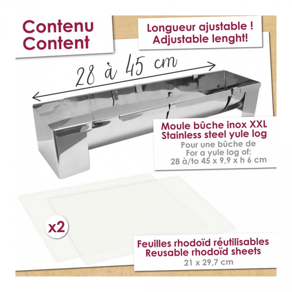 Moule à Bûche XXL ajustable Scrapcooking