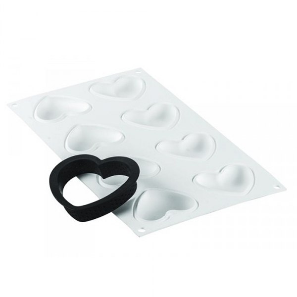 Moule Silicone Mini Tarte Coeur Mon Amour Silikomart 3D Design
