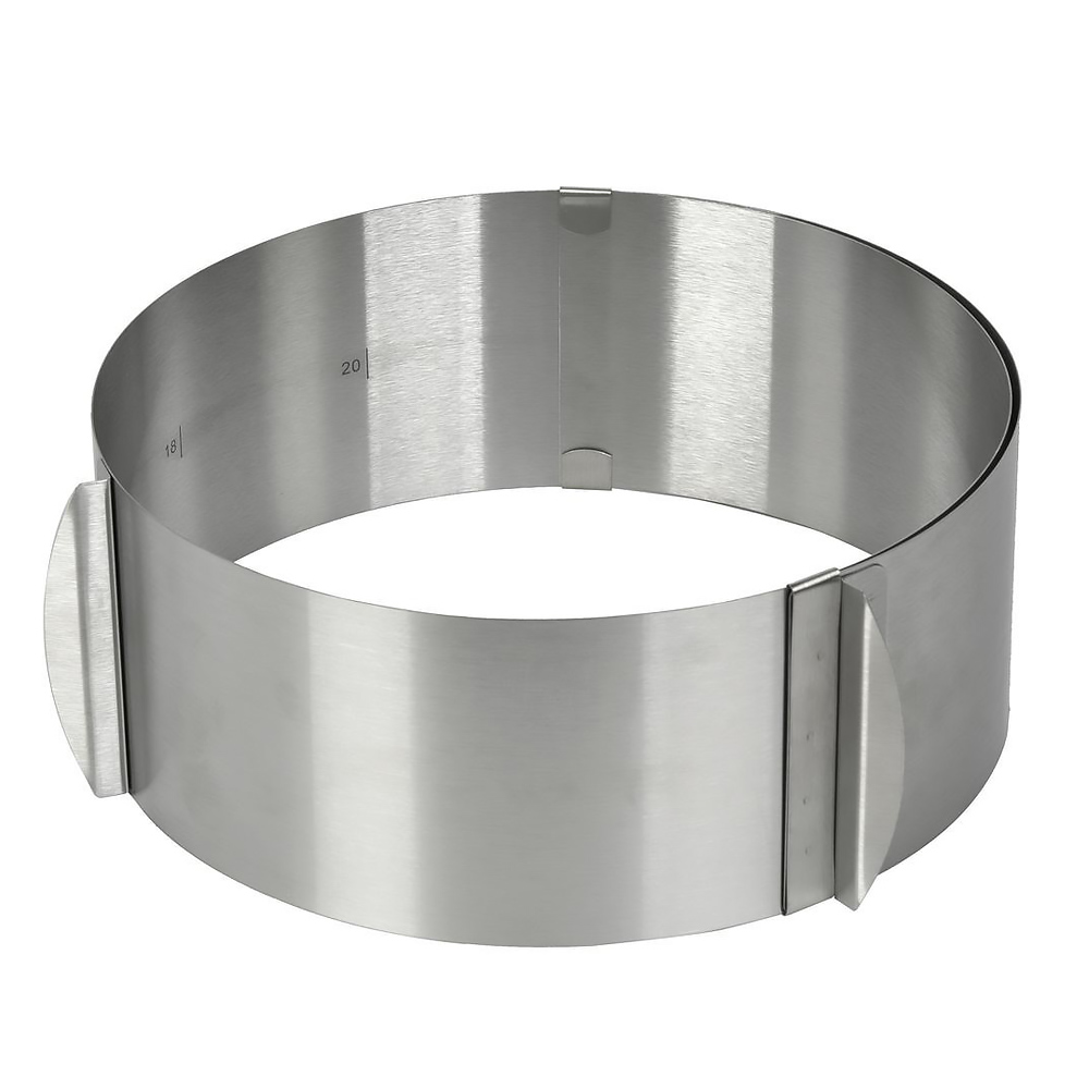 Cercle Pâtisserie Réglable Inox Extra-Haut 12 cm