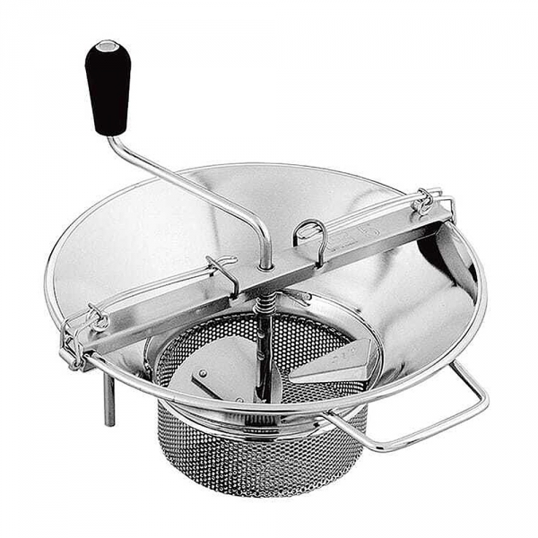 ﻿﻿Moulin à légumes inox et 3 grilles 1,5/2,5/4mm, acier inox, Moulins à  légumes, - De Buyer