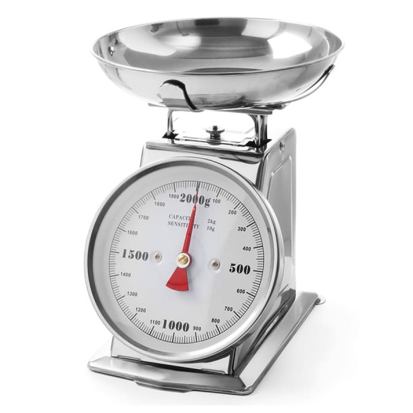 Balance De Cuisine Mécanique 11 Lb - Acier Inoxydable, Précision 1 Oz, Idéale Pour Portions