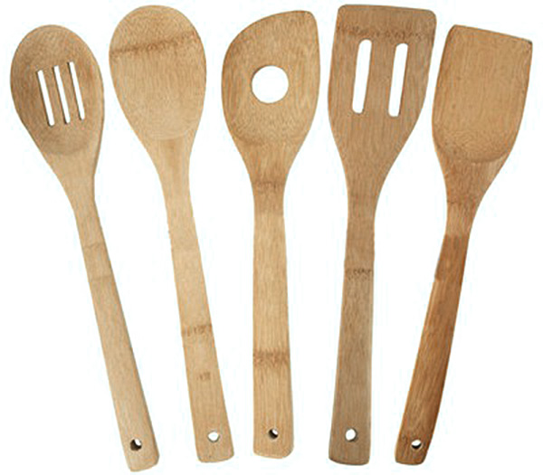 Set de 5 ustensiles en bambou Totally Bamboo