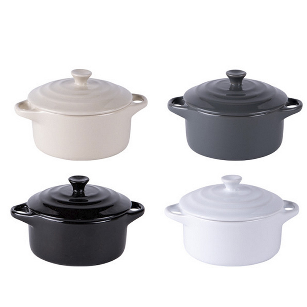 4 Mini Cocottes en Grès Zen
